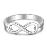 Silver Color Infinity Love Knot Rings for Women Customized Personalized Engrave Name Promise Ring Anniversary Gifts