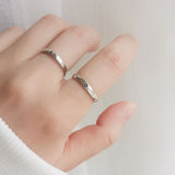 e2Pcs Sun and '5674" Moon Lover Couple Rings